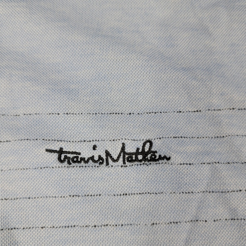 Travis Mathew Mens Light Blue Polo Shirt Short Sleeve Golf Casual Size XXL - Picture 3 of 6